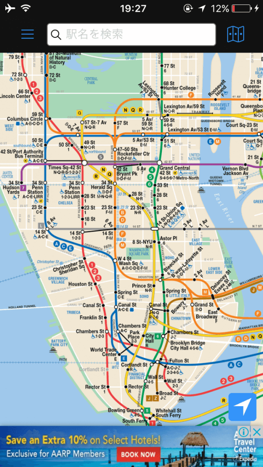 NYの地下鉄路線図